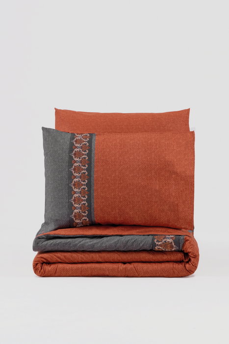 L'essentiel linge de maison Tamaya - Tile Red Juego de funda de edredón doble